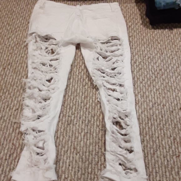 White Ripped Jeans - Picture 4 of 4